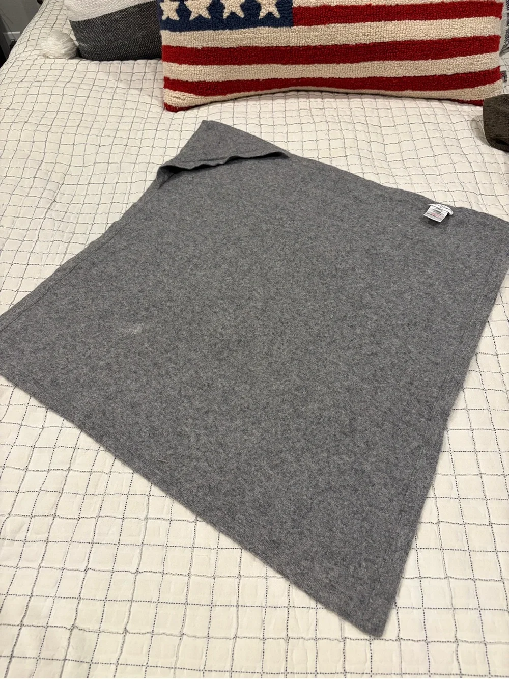 Les Lutins Paris Baby Cashmere Blanket Gray 100% Cashmere